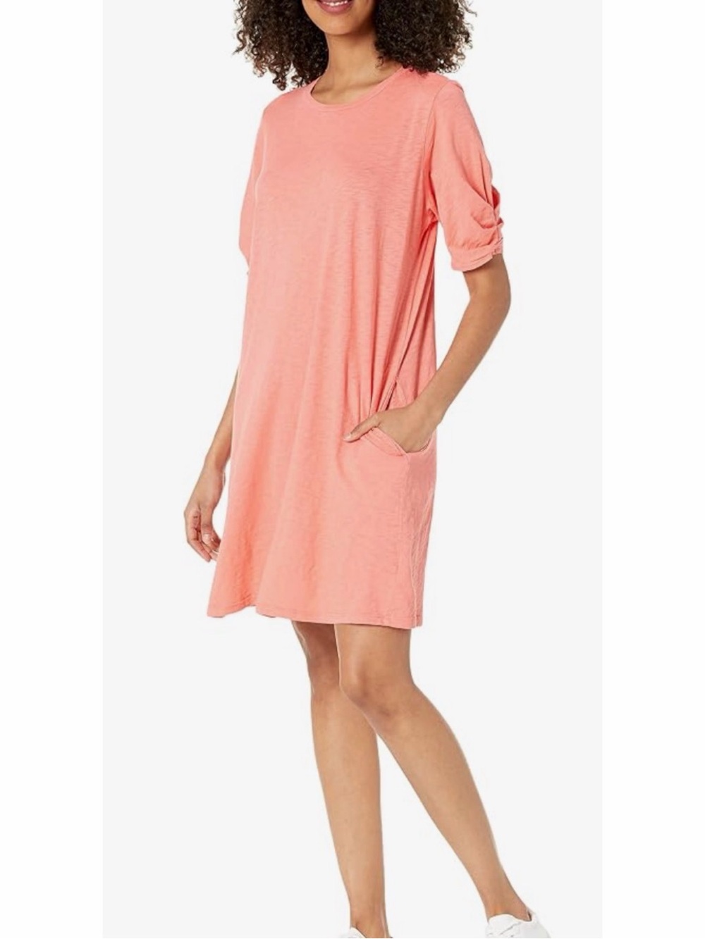 Velvet by Graham & Spencer Kesha Cotton Shirt Dress Coral
